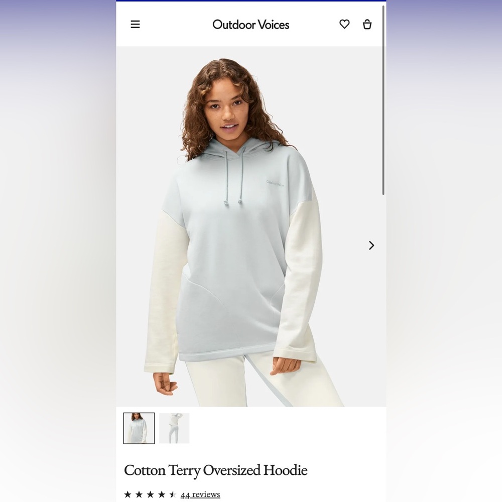 Outdoor Voices Women’s Oversized Two Tone Hoodie